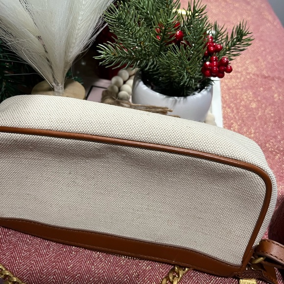 Balmain B-Army Canvas Pouch-On-Chain Beige - Picture 13 of 16